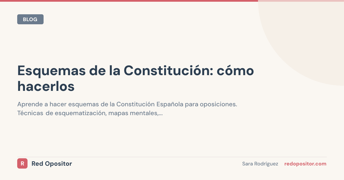 Esquemas de la Constitución: cómo hacerlos