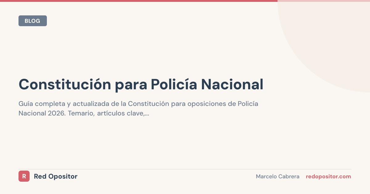Constitución para Policía Nacional