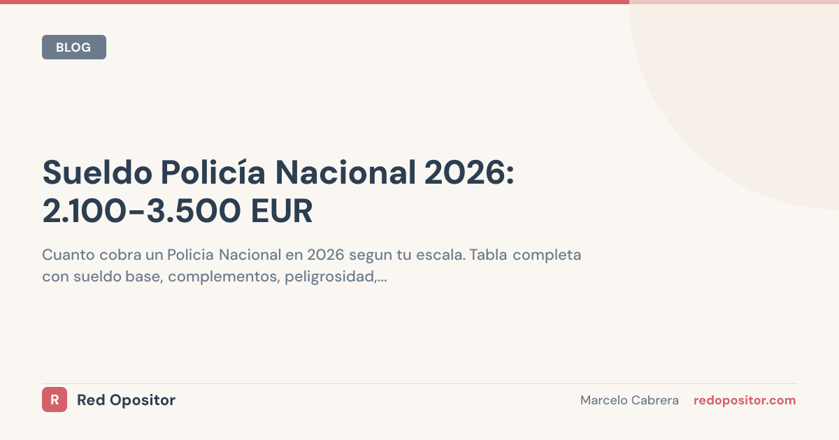 Sueldo Policía Nacional 2026: Tabla Neto [Escalas]