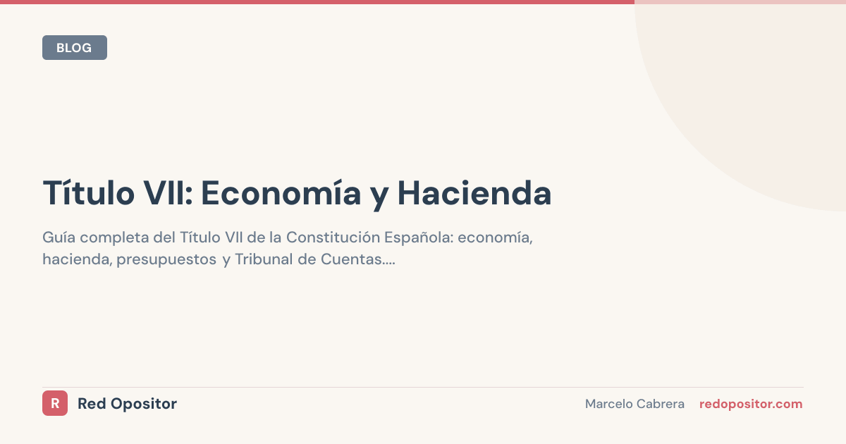 Título VII: Economía y Hacienda