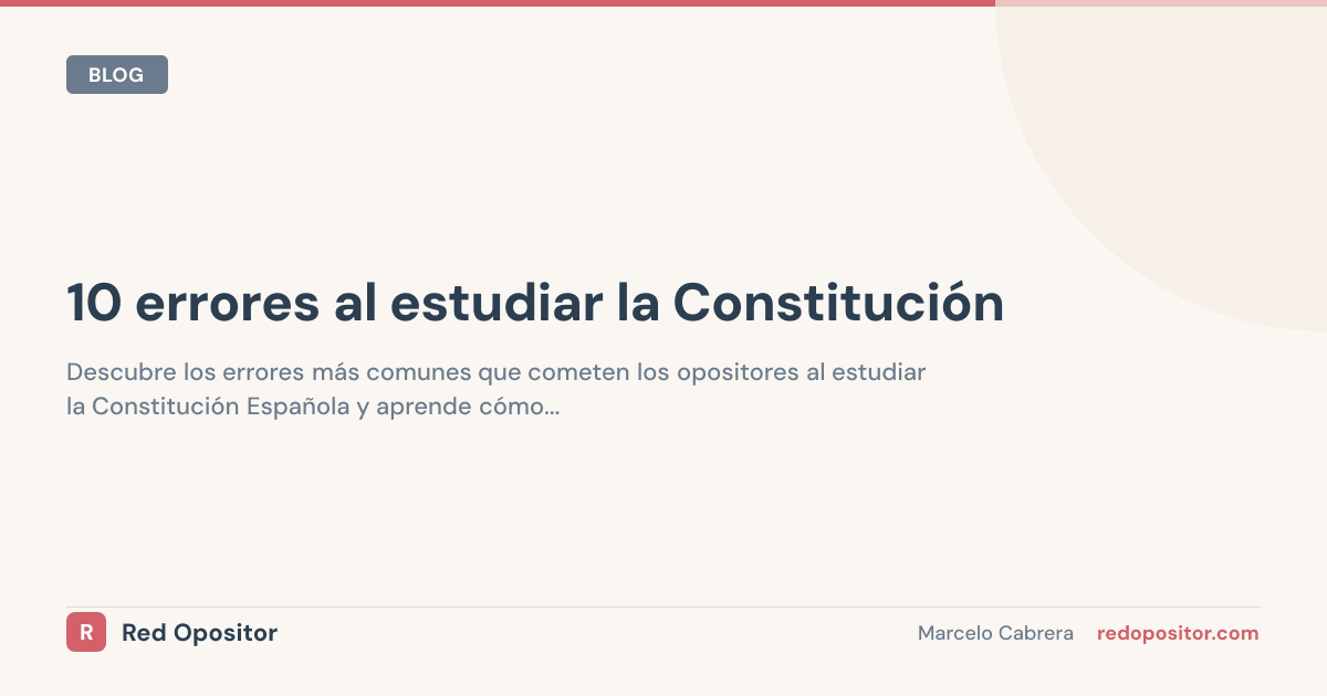 10 errores al estudiar la Constitución