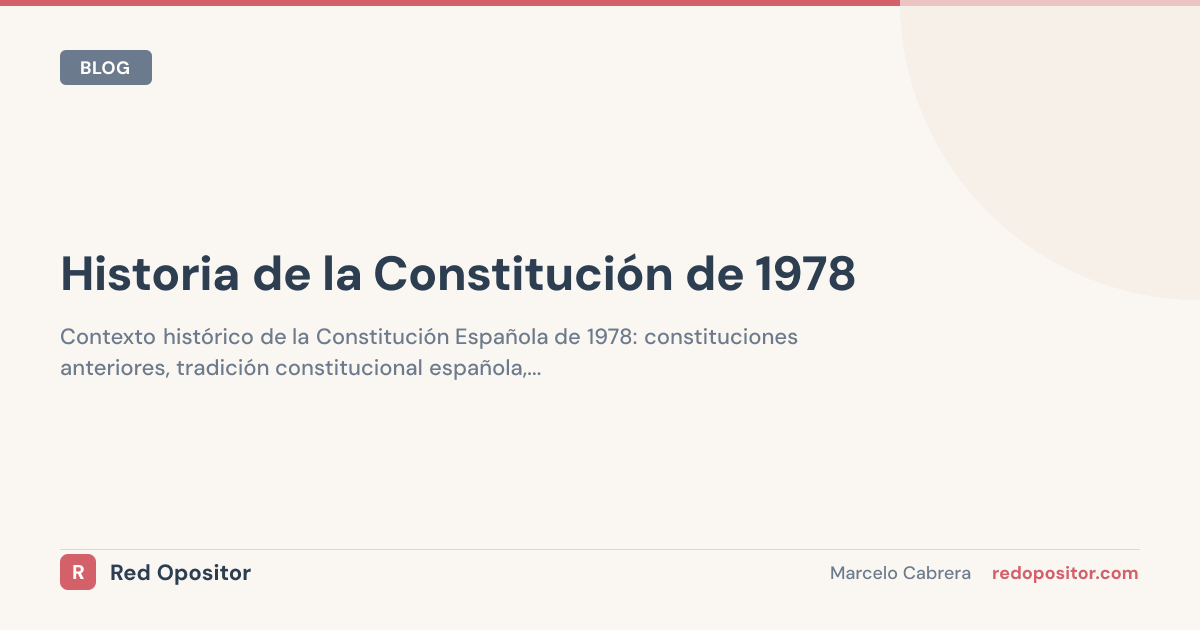 Historia de la Constitución de 1978