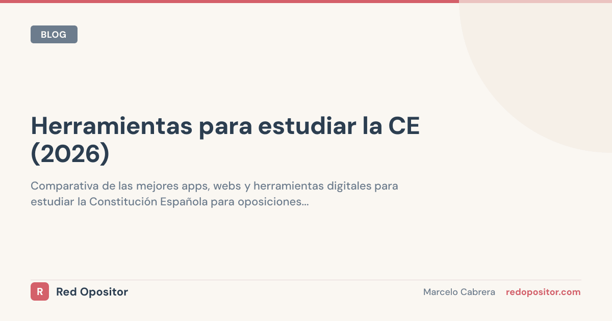 Herramientas para estudiar la CE (2026)