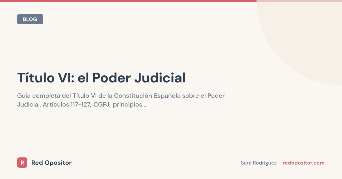 Título VI: el Poder Judicial