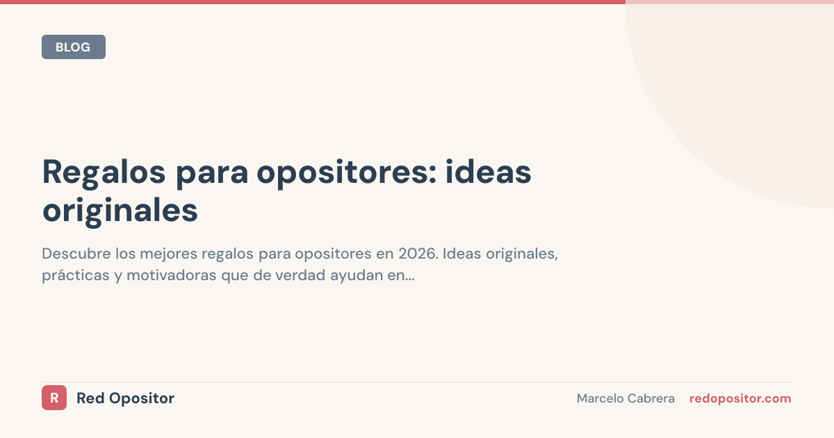 Regalos para opositores: ideas originales