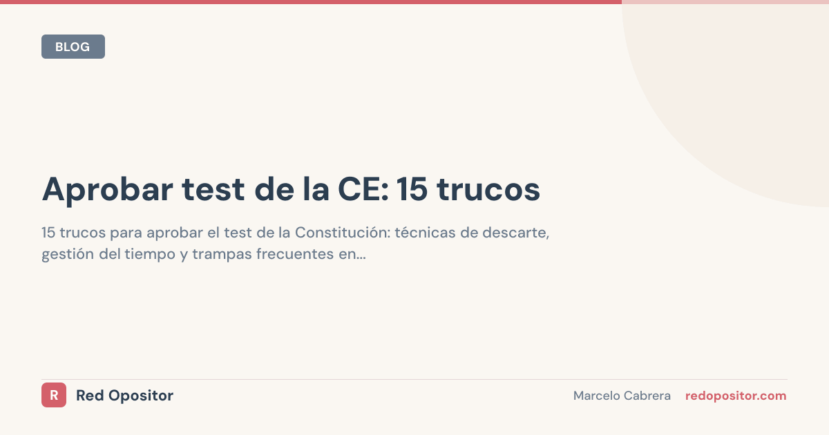 Aprobar test de la CE: 15 trucos