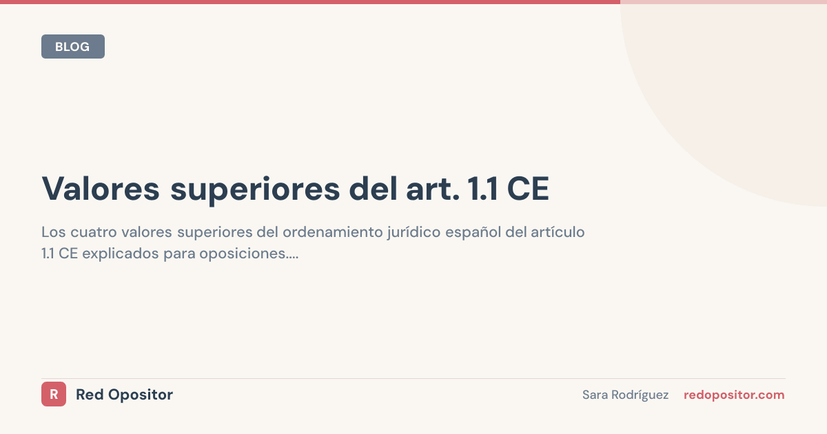 Valores superiores del art. 1.1 CE
